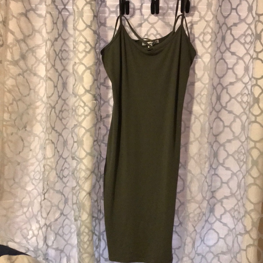 Olive green dress